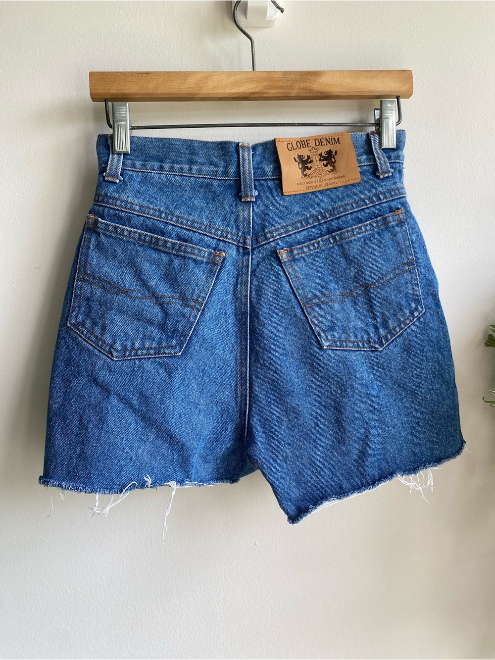 90s High-Rise Blue Denim Cotton Shorts